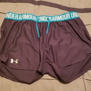 NWOT UA Loose Running Aqua Shorts